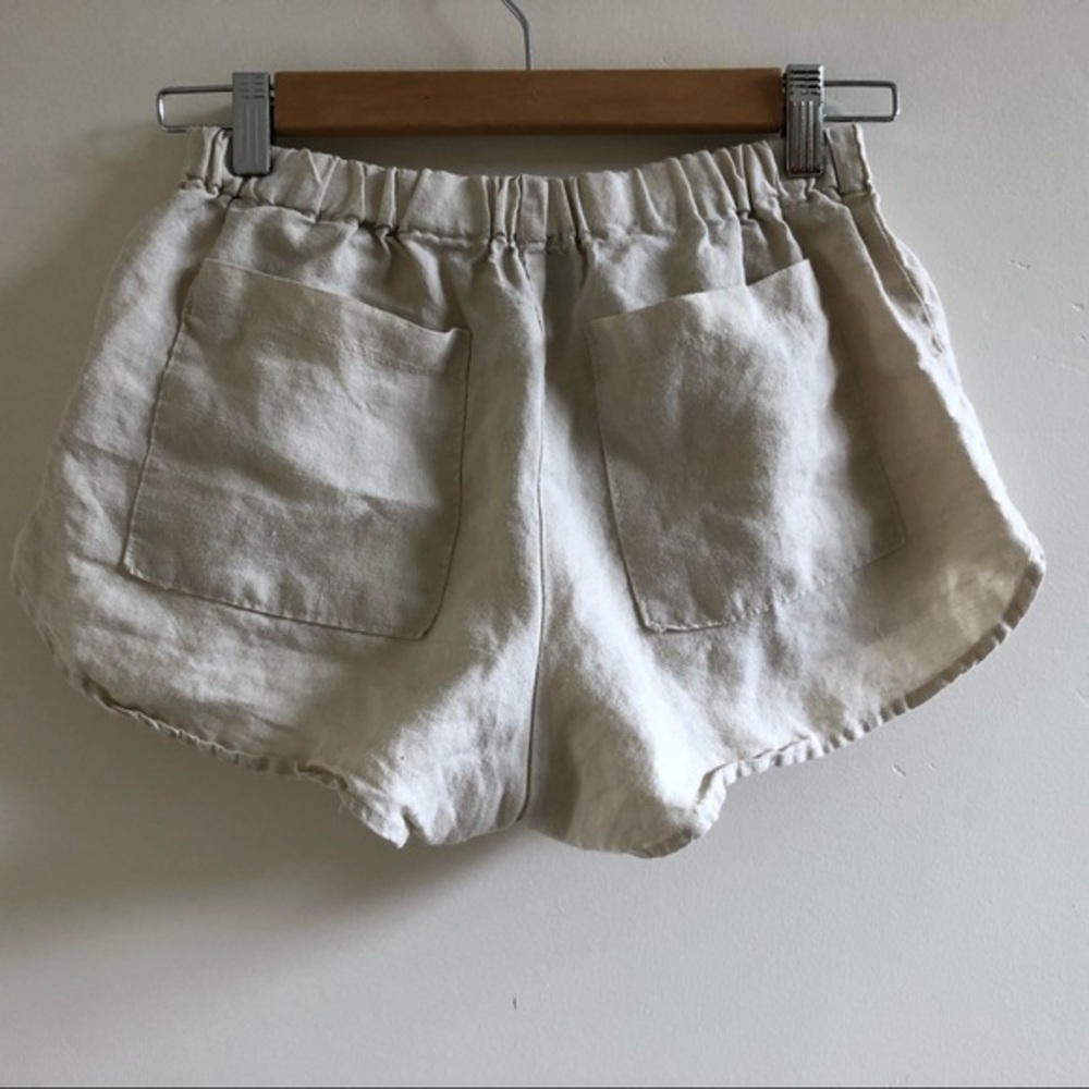 MATE the Label Cream Linen Shorts - Picture 3 of 5